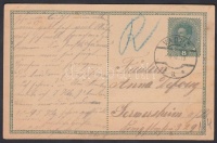 1918 Osztrák díjjegyes levelezőlap / Austrian PS-card 'VADUZ'