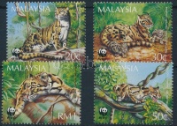 1995 WWF: Leopárd sor Mi 557-560 + 4 db FDC-n