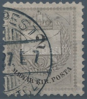 1874 Zárday-féle álpróbanyomat 2kr szürkésbarna, eredeti bélyegzéssel R!