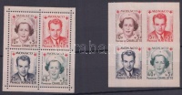 1949 Vöröskereszt fogazott és vágott négyestömb Mi 397-400 A-B