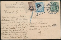 1910 Képeslap Párizsba, portózva