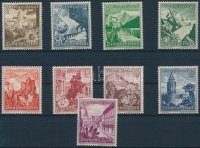 1938 Téli segély: tájak és virágok sor Mi 675-683