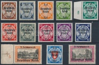 1939 Forgalmi sor felülnyomással Mi 716-720, 722-729 (Mi 721 hiányzik)