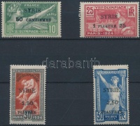 1924 Párizsi nyári olimpia sor felülnyomással Mi 227-230