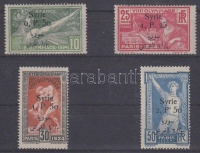1924 Párizsi nyári olimpia sor felülnyomással Mi 254-257