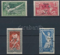 1924 Párizsi nyári olimpia sor felülnyomással Mi 254-257