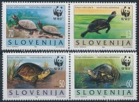 1996 WWF: Teknős sor Mi 131-134 + 4 db FDC-n