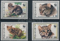 1995 WWF: Macskák 4 érték Mi 1514-1517 + 4 db FDC-n
