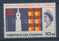 1966 UNESCO Mi 104 jobbra fekvő vízjellel / Watermark crown to right of CA