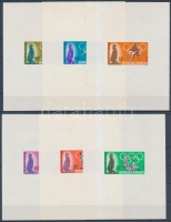 1968 Olimpia vágott blokk formában Mi 661-666 (körömnyomok / minor creases)
