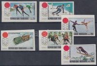 1971 Sapporoi téli olimpia vágott sor Mi 888 B-893 B