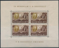 1947 Roosevelt 20f kisív