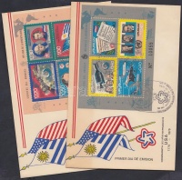 1975 Évfordulók-események blokk pár Mi 26-27 FDC-n