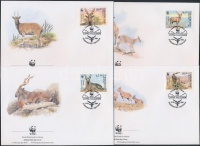 1995 WWF: Kecske sor Mi 61-64 + 4 db FDC-n