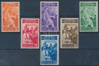 1935 Nemzetközi jogász kongresszus sor Mi 45-50 (Mi EUR 800.-)