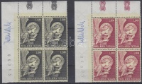 1968 Légiposta; Gábriel arkangyal sor ívsarki négyestömbökben Mi 536-537