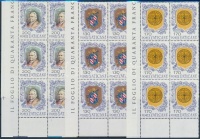 1978 XI. Pius pápa sor ívsarki hajtott tízes tömbökben Mi 720-722