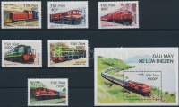 2001 Vonat sor Mi 3163-3168 + blokk Mi 131