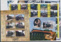 Dzsibuti 2010 Vonat motívum 3 klf kiadás, közte kisívek + blokk