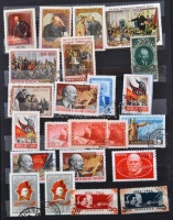 Főleg bélyegzett Lenin motívum gyűjtemény 10 lapos közepes berakóban