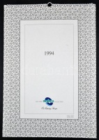 OILINVEST 'Olaj ipari bélyegek gyűjteménye' egy 1994-es céges naptárban feldolgozva, eredeti bélyegekkel (példányszám: 300, ez a 206.)