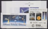 1991 Europa CEPT teljes évfolyam 3 stecklapon