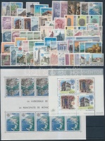 1978 Europa CEPT, Műemlékek teljes évfolyam kiadásai 2 db blokkal, 2 db steckalpon