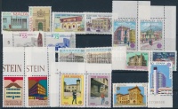 1990 Europa CEPT Postai intézmények motívum 27 db sor 4 stecklapon