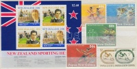 Sport motívum 1963-1991 Pápua-Új Guinea 2 klf sor + Új-Zéland 1 blokk