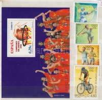 Monaco 1996 Olimpia sor + Spanyolország 2006 Kosárlabda blokk