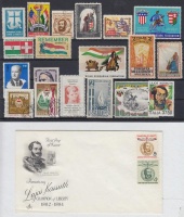 Hungarika 19 db bélyeg ill. levélzáró + 1 FDC