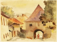 Gallé Tibor (1896 – 1944) Falurészlet, 1939