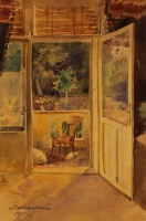 Gerhardt Alajosné (1866 -) Napsütéses terasz
