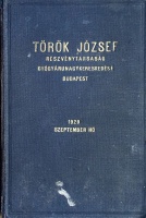 Török József Rt. (gyógyárunagykereskedése) árjegyzéke.  
