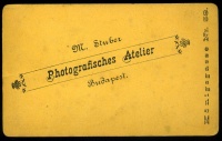 BUDAPEST 1875. cca. M.Stuber, régi visit fotó