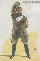 Der Herr Paukant. Tőrvívó. Szignált képeslap.