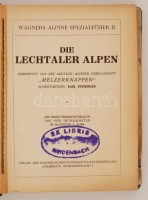 Die Lechtaler Alpen. Innsbruck, é. n., Verlag der Wagner'schen Universitätsbuchhandlung (Wagners Alpine Spezialführer 2.). Térképmellékletekkel. Kicsit kopott vászonkötésben, egyébként jó állapotban.