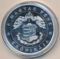 DN 'A magyar pénz krónikája - Aranyalapú pénz, a korona' Ag emlékérem tanúsítvánnyal (20g/0.999/38,61mm) T:PP kis fo.