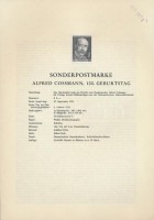 Ausztria 1970-1971 21 klf vágott feketenyomat jubileumi emléklapokon részletes német nyelvű leírással