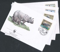 2000 WWF Ritka állatok sor 4 db FDC-n Mi 718-721