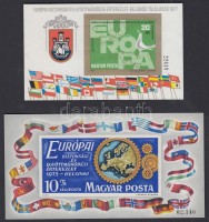1975 Europa Helsinki vágott blokk + 1977 Európai Biztonsági egy Együttműködési értekezlet vágott blokk / Mi block 113 + 126 imperforate
