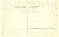 Zandvoort, Strand; Je Maintiendrai, Wapen, Postzegels / Bensdorp's chocolate advertisement, coat of arms, coins, stamps, J. H. Schaefer's Edition No. 94. Emb. litho (EK)