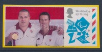 2012 Paralimpia megszemélyesíthető bélyeg Pars Krisztián olimpiai bajnok és Igaz Bálint gyúró, sport-terapeuta képével (1 tízes ív és 1 rontott tízes ív készült) hozzá a 2 személy által aláírt tanúsítvány