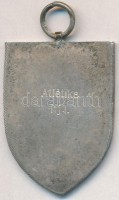 1939. 'Magyar Királyi Államvasutak Sportegyesületeinek Ligája / Atlétia Ifj. I' jelzett Ag díjérem (14,33g/38x26mm) T:2 patina
