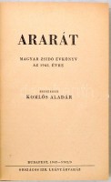 1942 Ararát, Magyar Zsidó Évkönyv, Országos Izraelita Leányárvaház Budapest, kiadói karton kötésben, pp.:170, 18x12cm