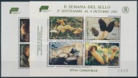 Spanyolország 1984-1985 Gomba 2 db levélzáró