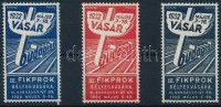 1932 III. Filpok bélyegvásár 3 db klf színű levélzáró