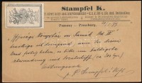 1897 Levelezőlap 'Zsebatlasz' reklámbélyeggel
