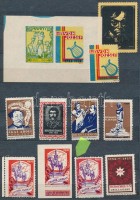 Híres emberek: Ady, Arany, Hadik, Irinyi stb. 11 klf levélzáró + Bem tábornok emléklap