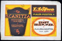 cca 1910  litho reklámgrafika tervek 2 táblán /  Litho advertising on two plates 27x36 cm